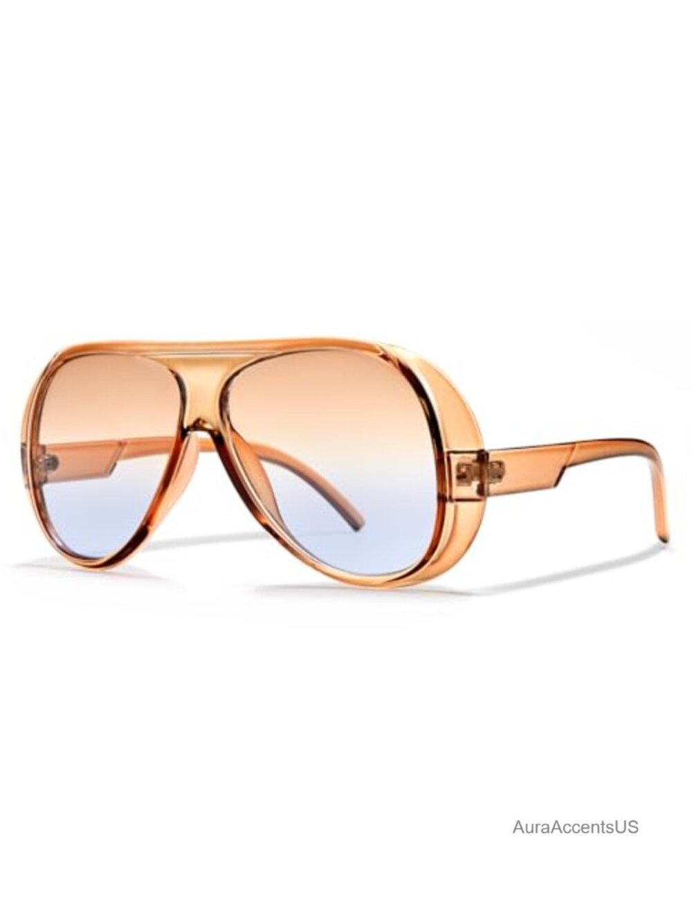 Oversized Retro Square Aviator Sunglasses UV400 for Men Women